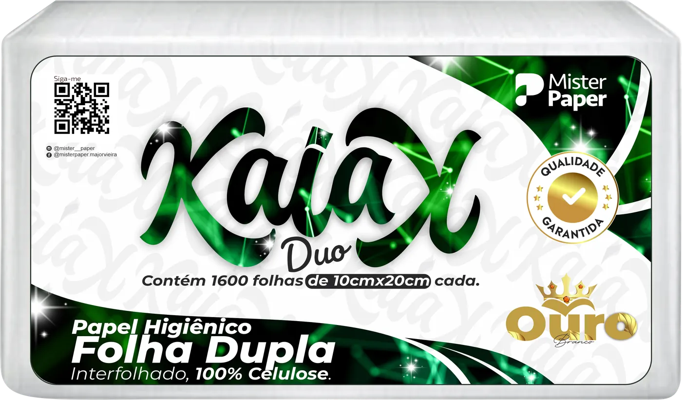 Papel Higiênico Folha Dupla Interfolhado Kaikai