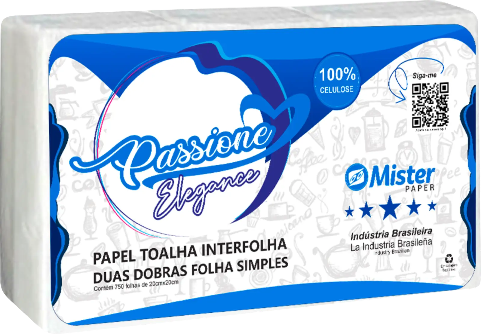 Passione Papel Toalha Interfolhas 750 folhas