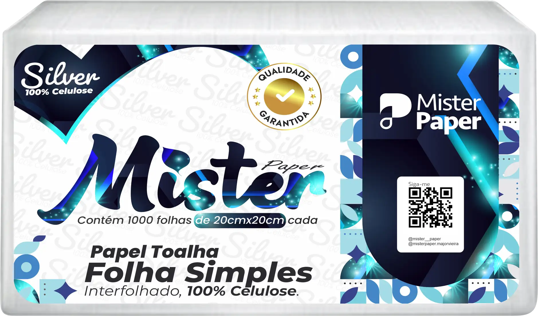 Passione Papel Interfolhas, Silver 20x20 | 19gr
